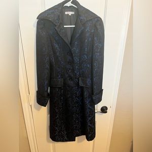 Georgiou Studio NWT Black/Navy Long Jacket